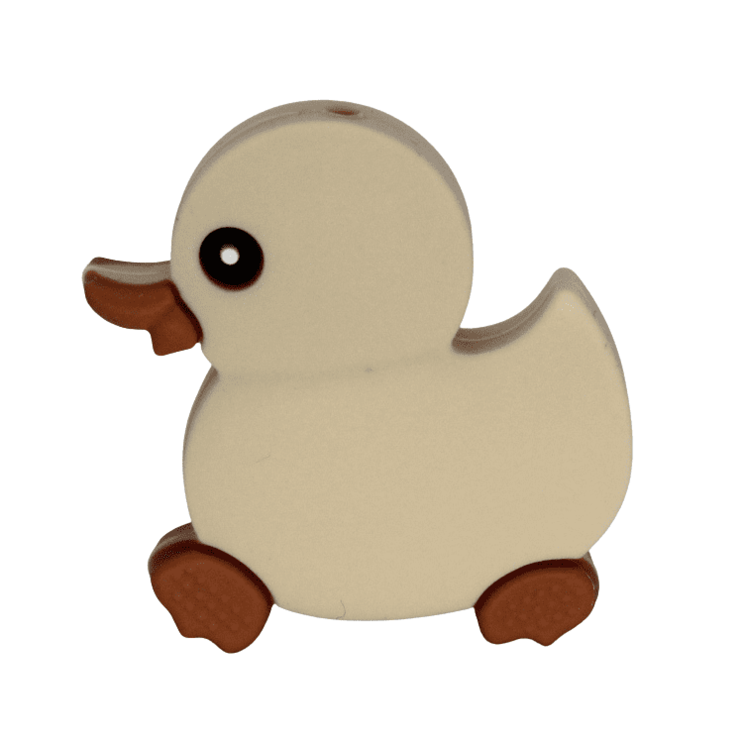 Silikon Motivperle Quietscheentchen | Beige