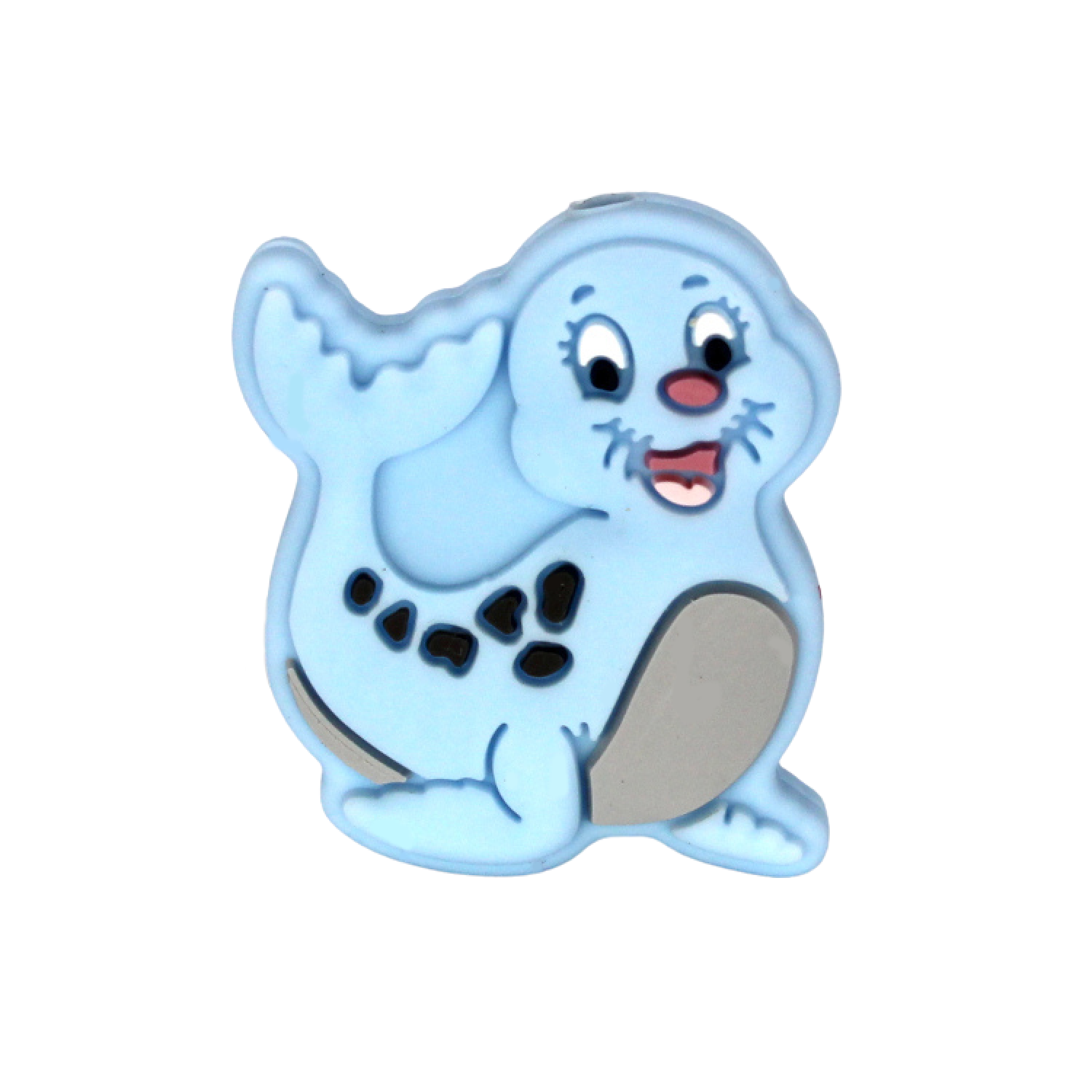 Silikon Motivperle Robbe | Pastellblau