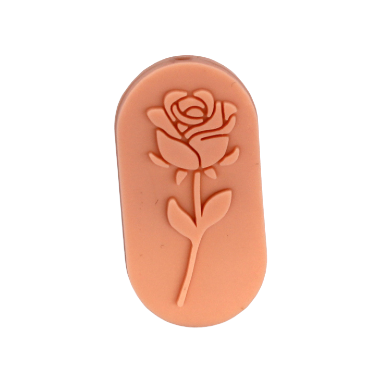 Silikon Motivperle Rose - Relief | Peachy
