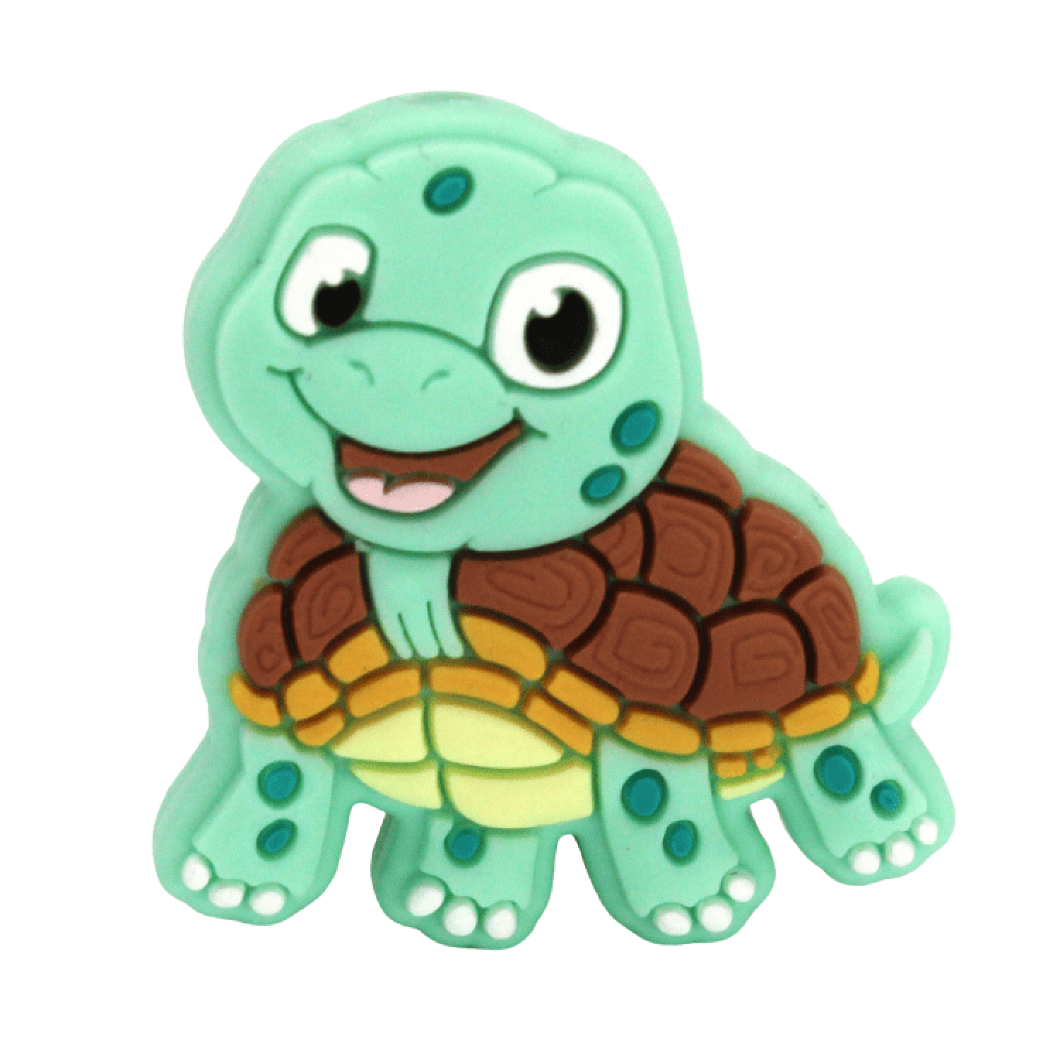 Silikon Motivperle Süße Schildkröte | Mint