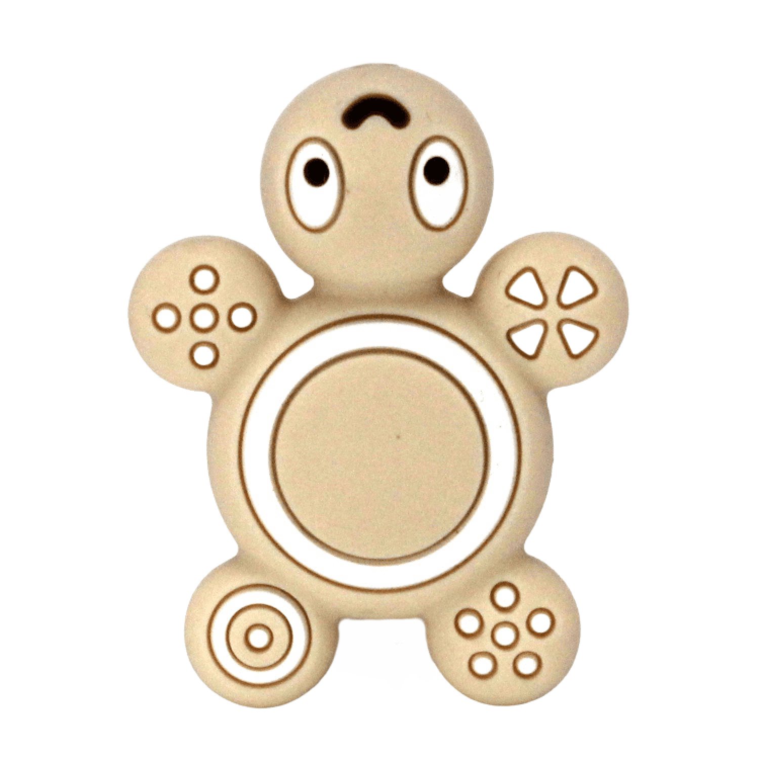 Silikon Motivperle Schildkröte | Beige