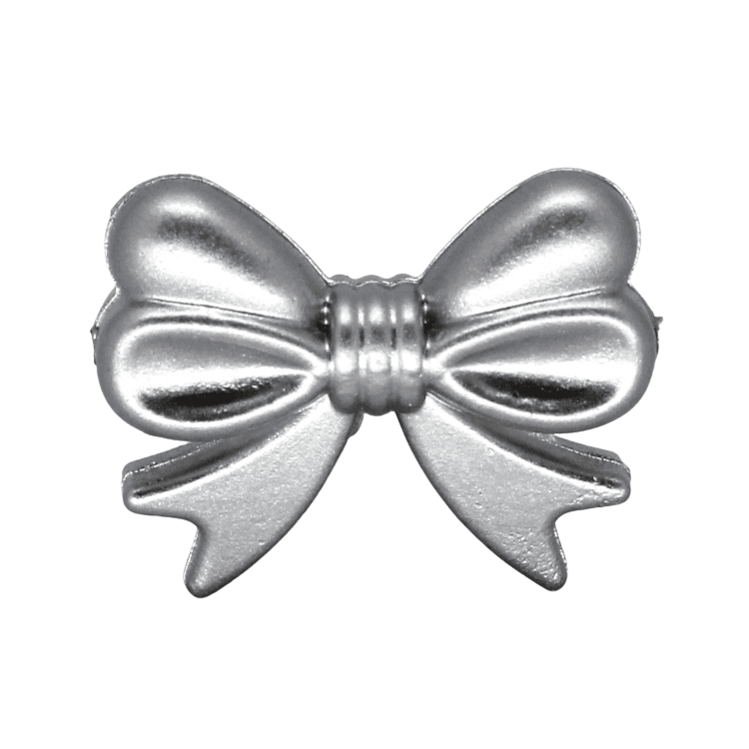 Silikon Motivperle Schleife #2 | Metallic Silber