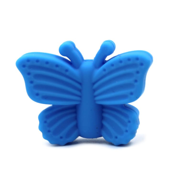 Silikon Motivperle Schmetterling #2 | Sky Blau