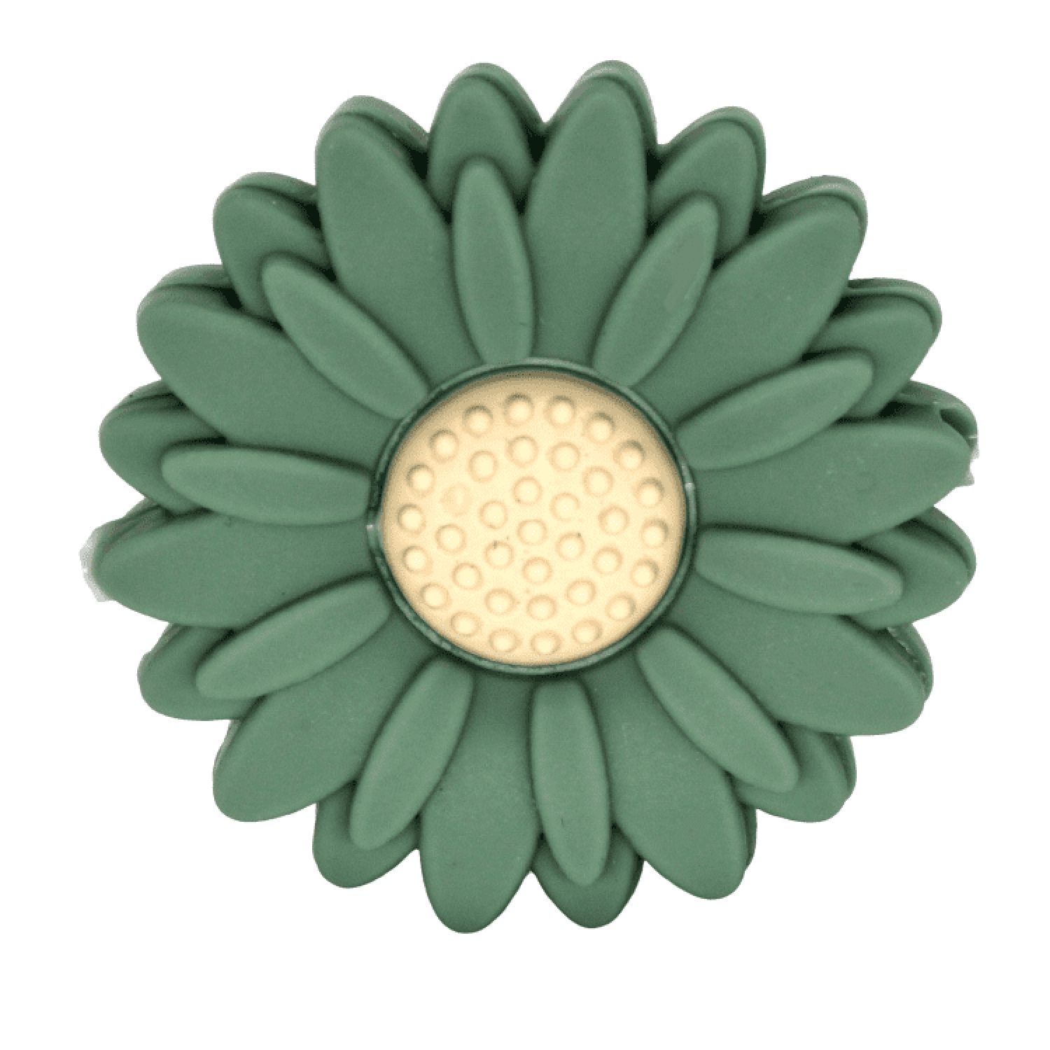 Silikon Motivperle Sonnenblume (Groß) | Salbei
