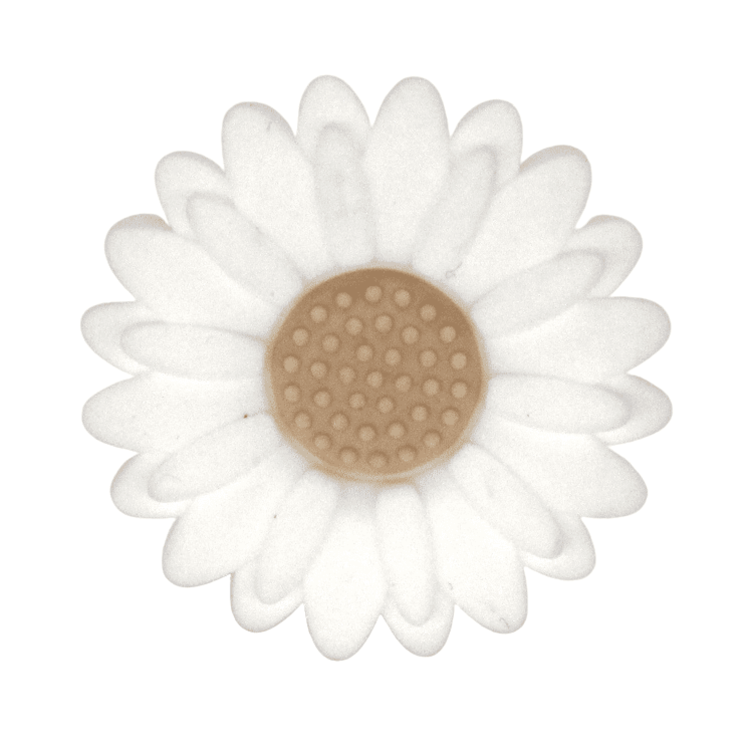 Silikon Motivperle Sonnenblume (Groß) | Weiß