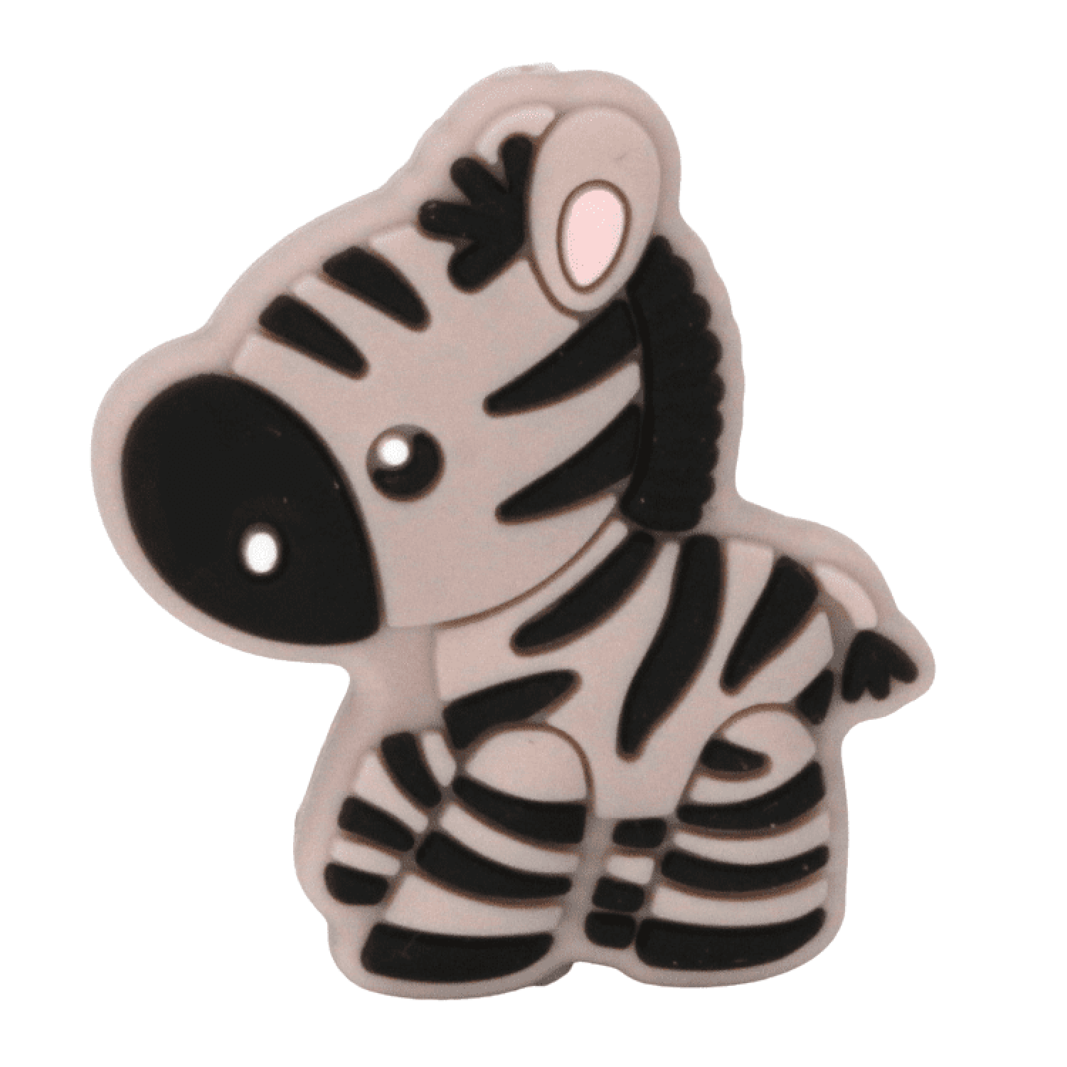 Silikon Motivperle Zebra | Rosybraun