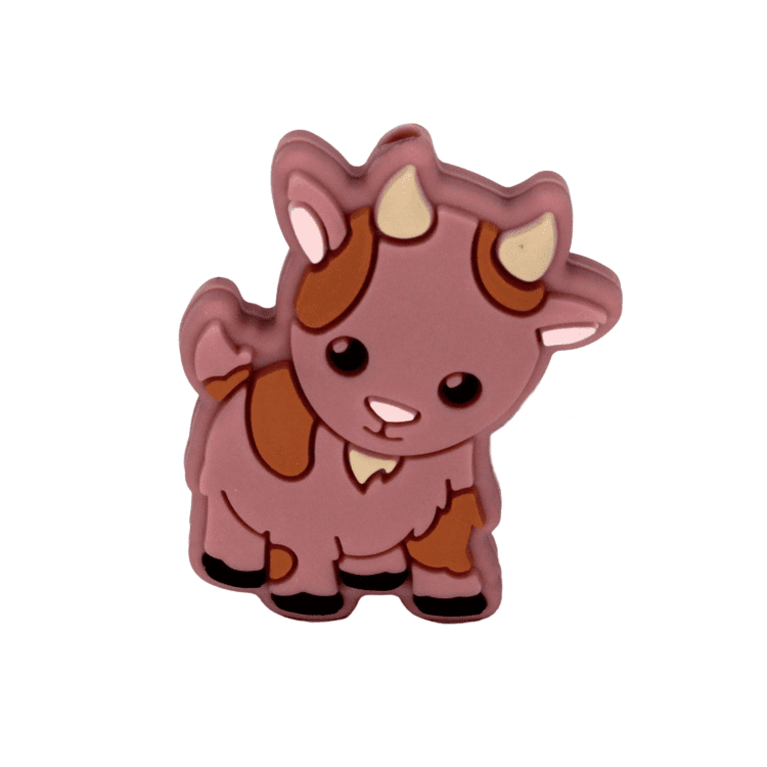 Silikon Motivperle Ziege | Blush