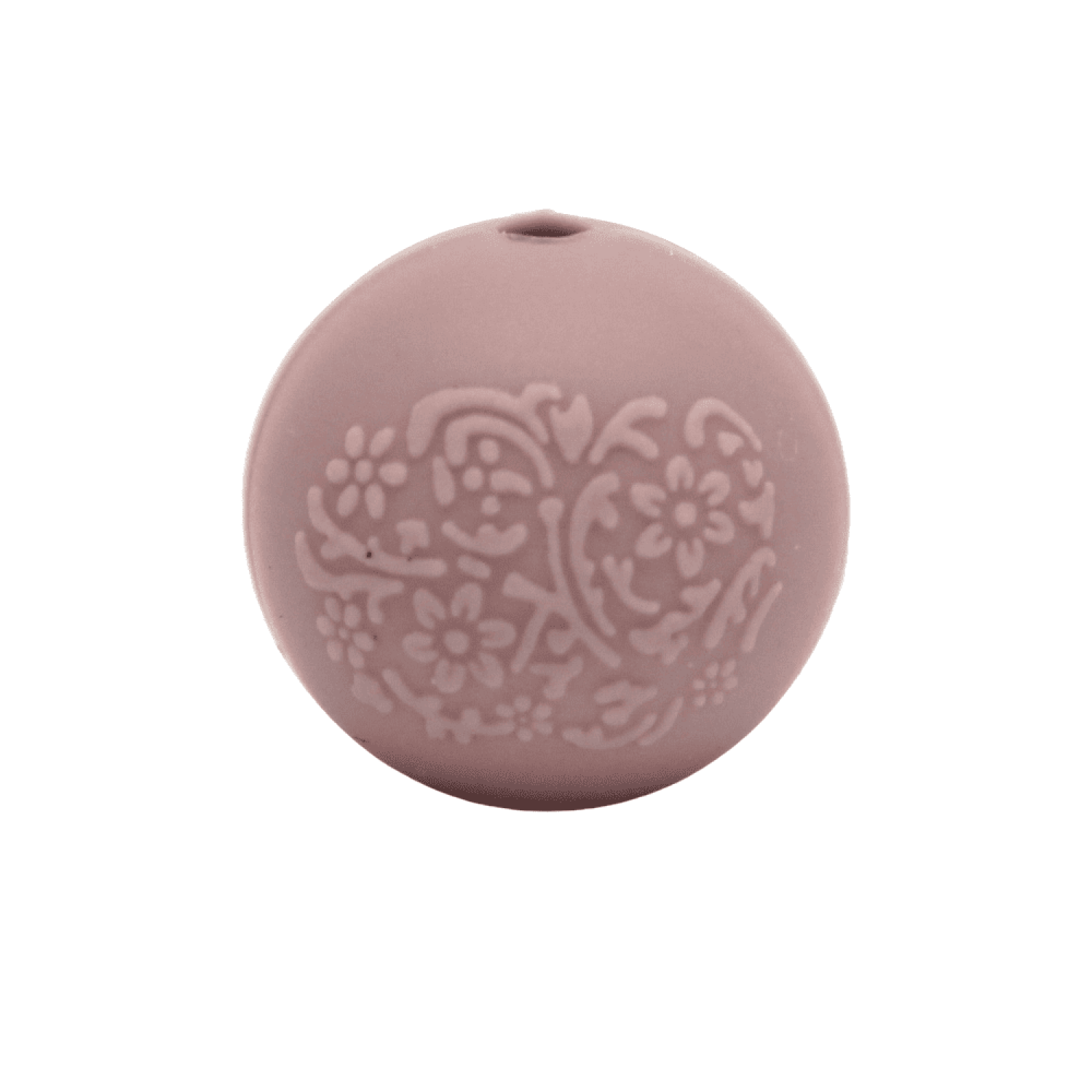Silikonperlen 15mm Relief | Rosy Braun