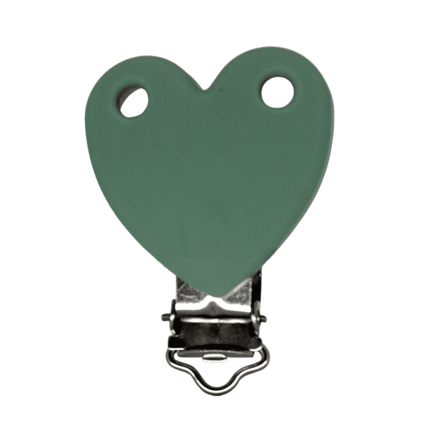Silikon Herzclip | Salbei