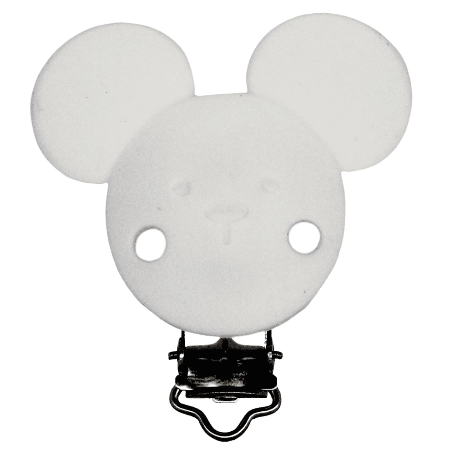 Silikonclipse Maus "Weiß"