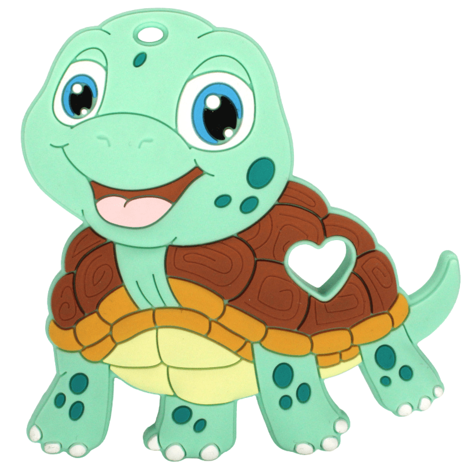 Silikon Anhänger Süße Schildkörte | Mint