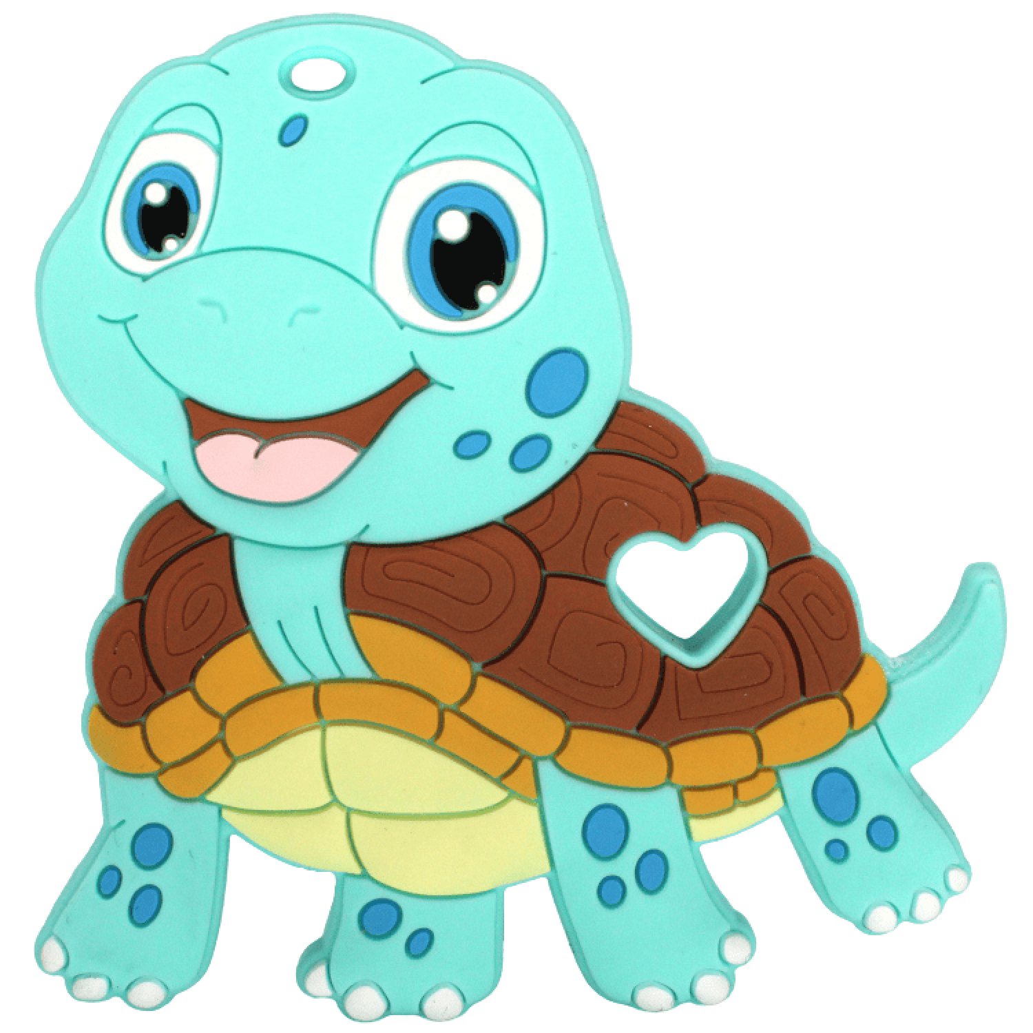 Silikon Anhänger Süße Schildkörte | Light Blue