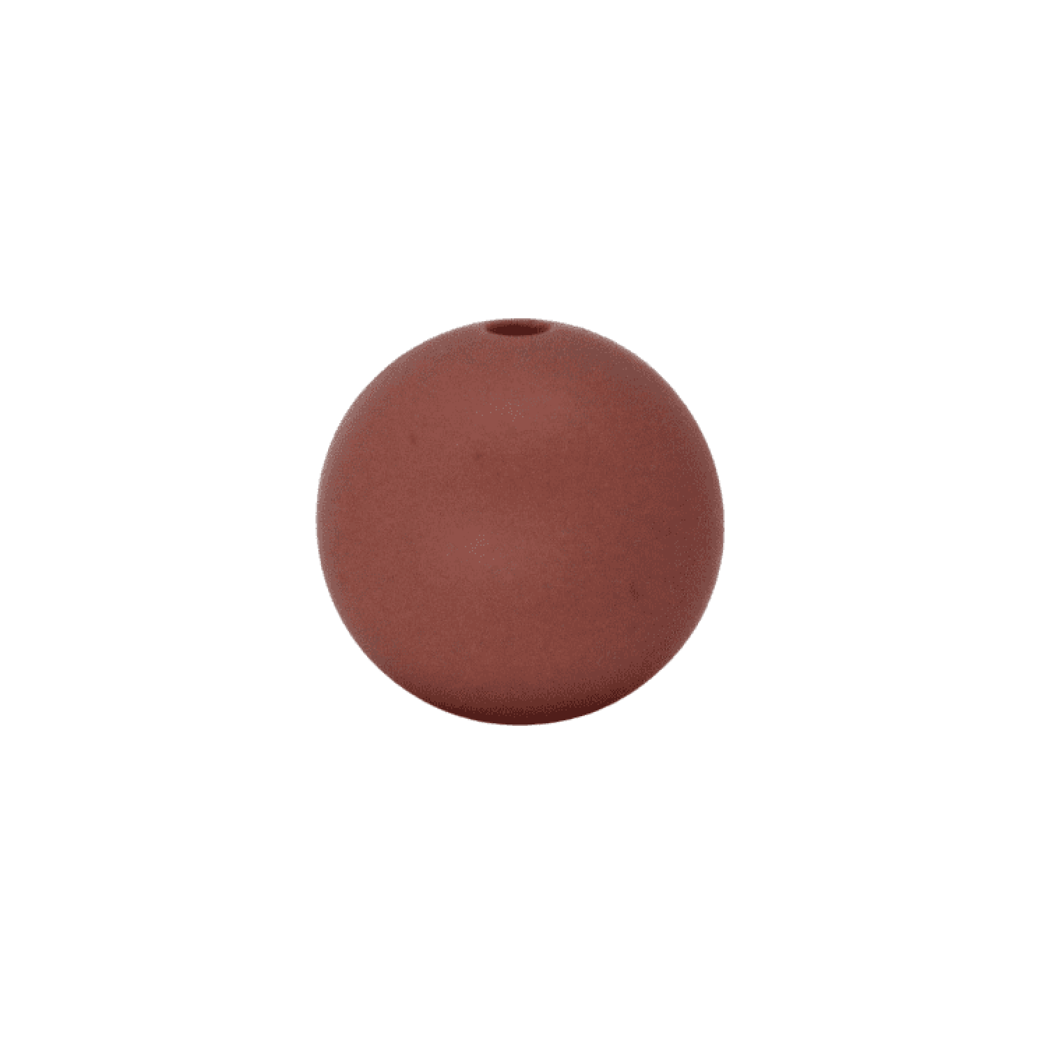 Silikonperlen 15mm "Lehmbraun"