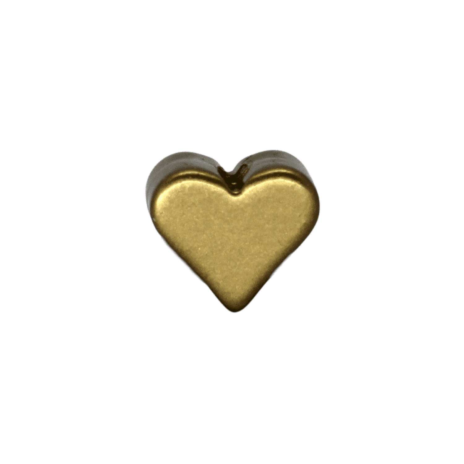 Silikon Motivperle Miniherz | Metallic Gold