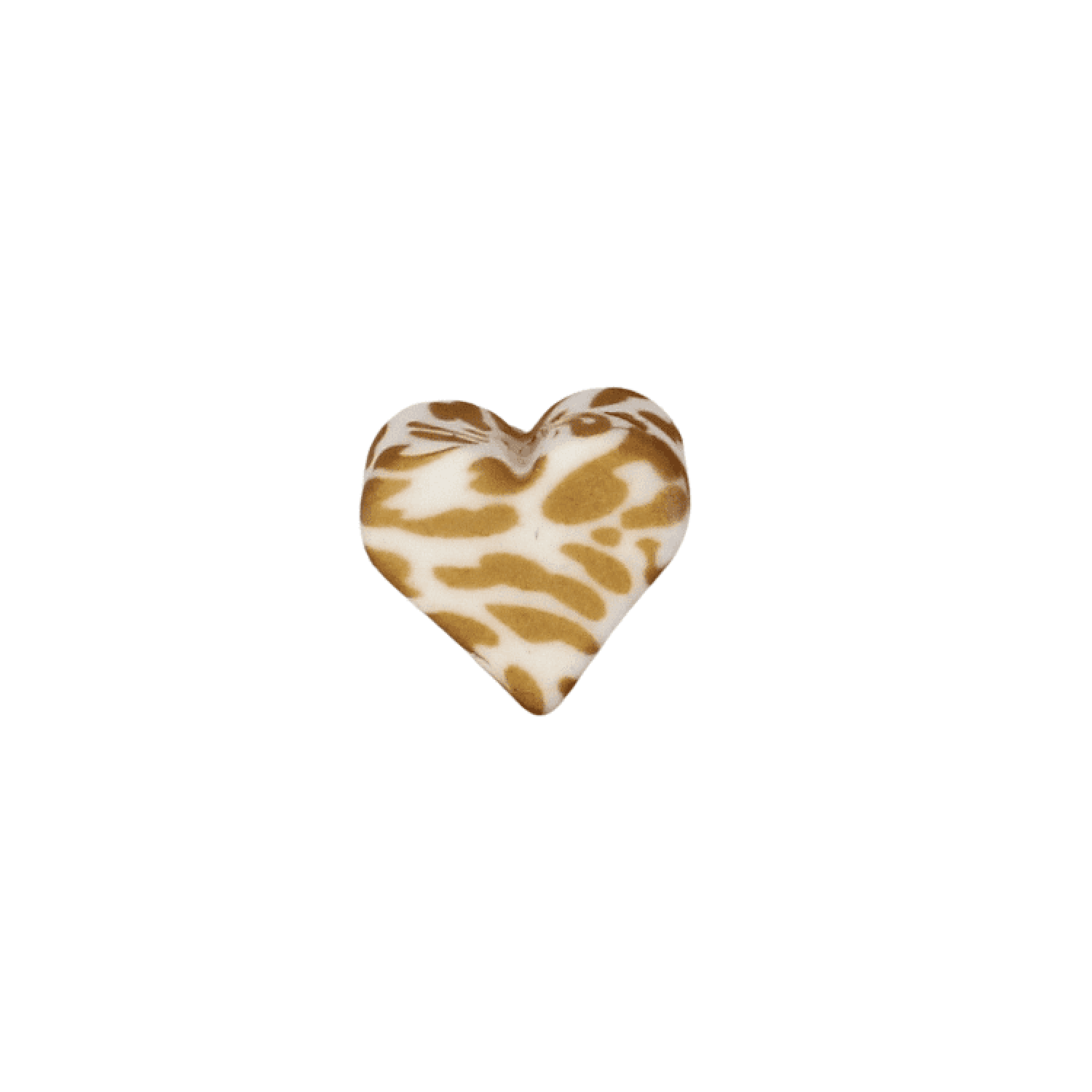 Silikon Motivperle Miniherz | Leopard Gold