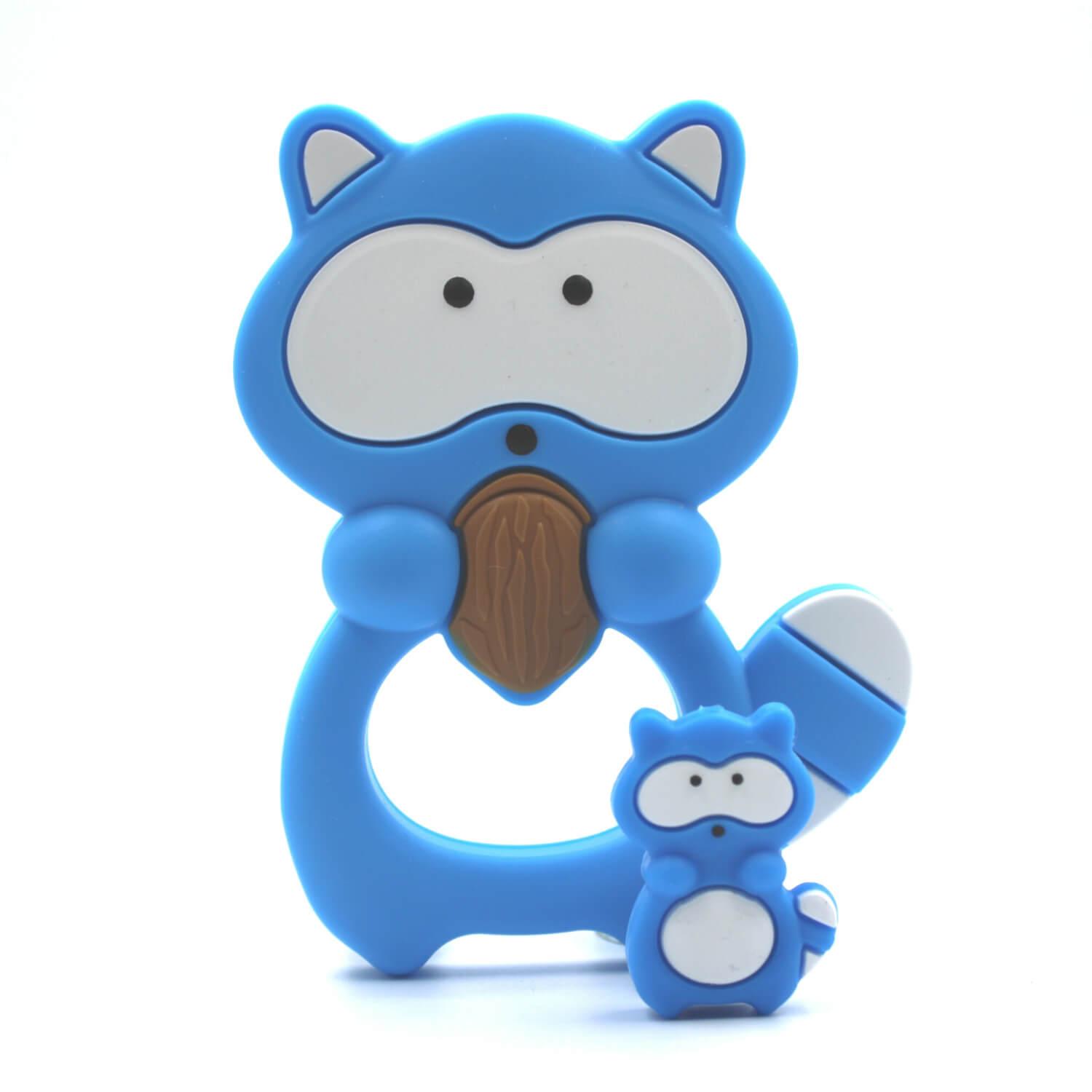 Waschbär Motivperle "Deep Sky Blue"