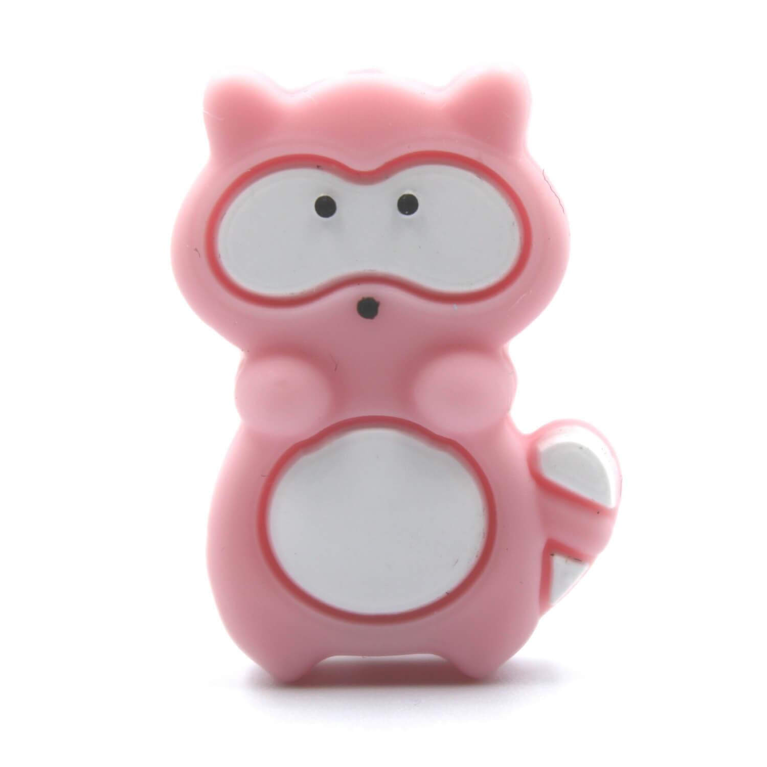 Waschbär Motivperle "Rosa"