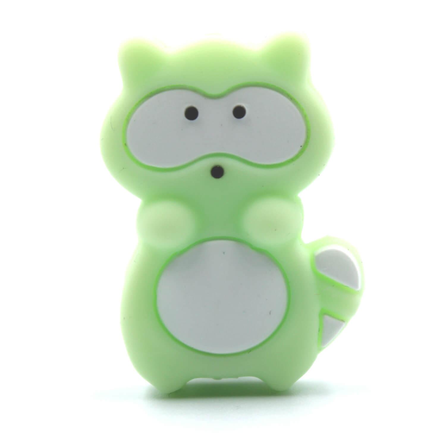 Waschbär Motivperle "Hell Lemon"