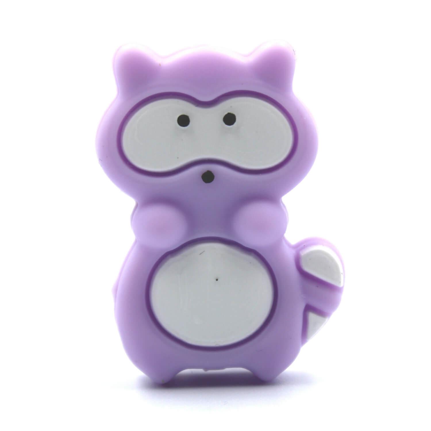 Waschbär Motivperle "Lila"