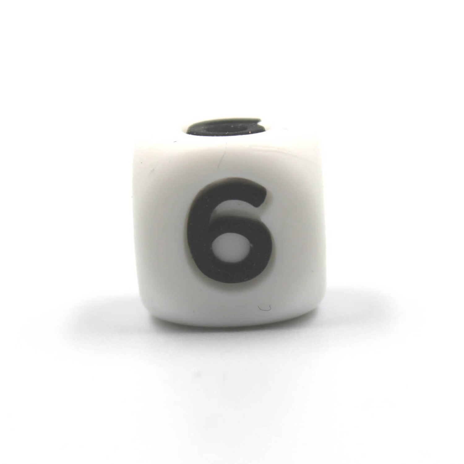 Zahlen-Silikonperle 12mm "6"